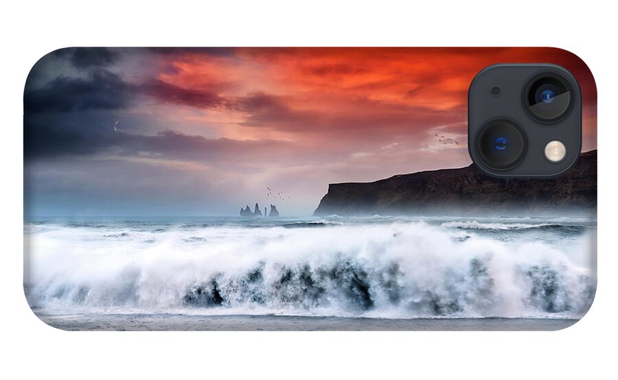 Sunset iPhone 13 Case featuring the photograph Vik at Sunset by Philippe Sainte-Laudy