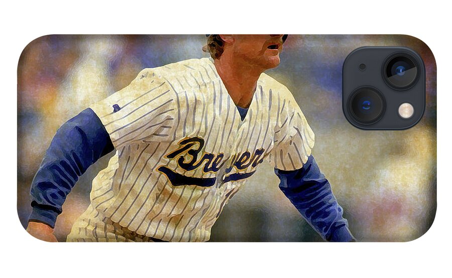 Baseball iPhone 13 Case featuring the photograph Vintage Robin Yount Art by Billy Knight