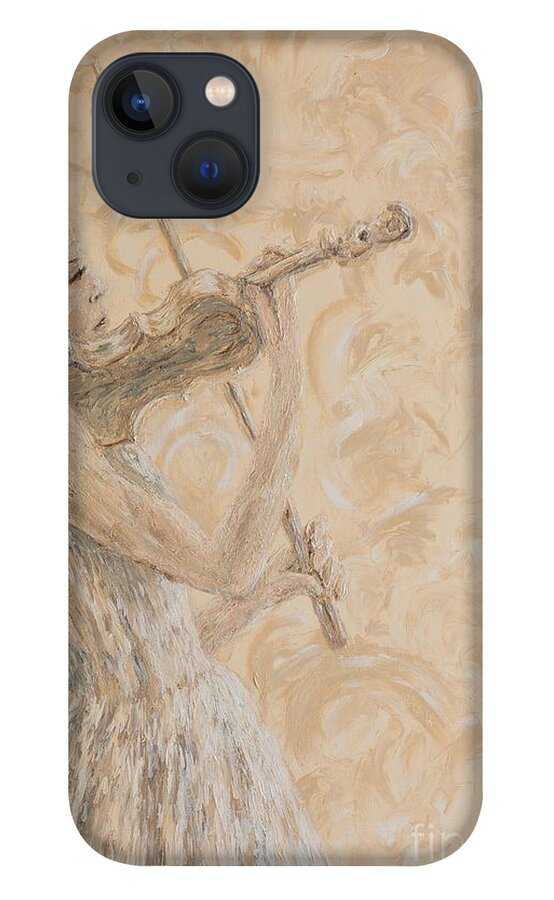 Violin iPhone 13 Case featuring the painting Virtuoso in the Making by Linda Donlin
