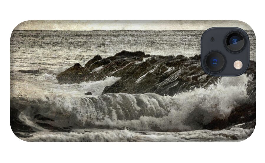 Ocean iPhone 13 Case featuring the photograph Waves At The Jetty by Cathy Kovarik