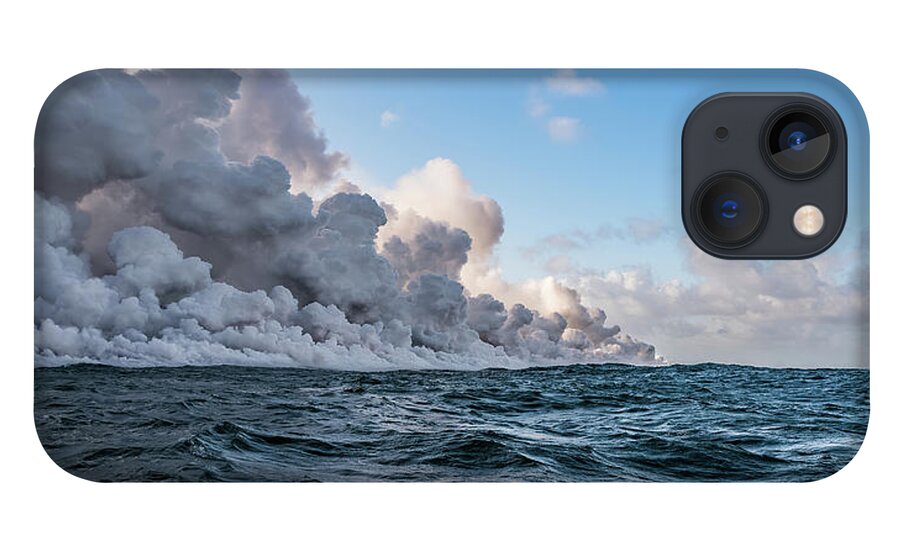 Lava iPhone 13 Case featuring the photograph Where Fire Meets The Sea by William Dickman