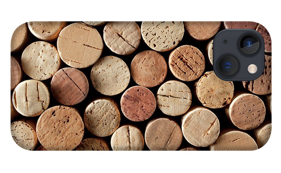 In A Row iPhone 13 Case featuring the photograph Wine Corks by Malerapaso