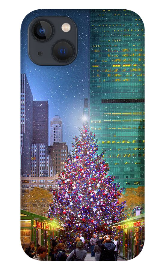 Bryant Park Christmas Market iPhone 13 Case featuring the photograph Winter Village and Christmas Market by Mark Andrew Thomas