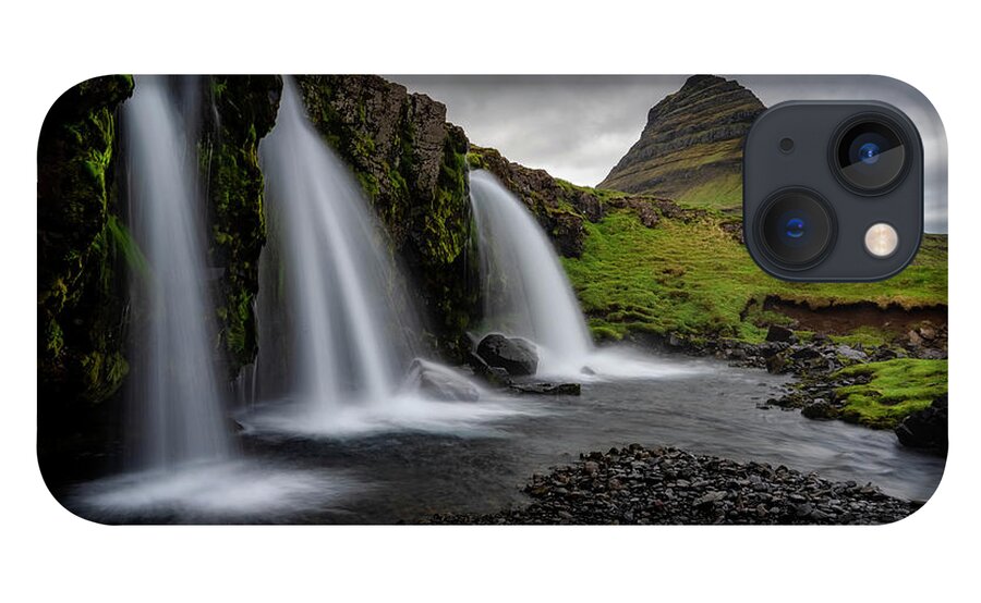 Iceland iPhone 13 Case featuring the photograph Witches Hat Falls II by Tom Singleton
