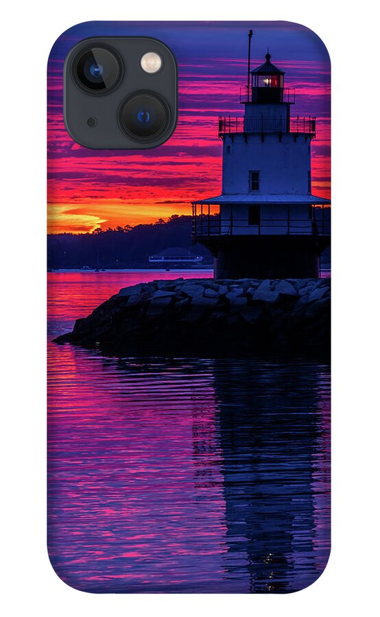 Spring Point Ledge Lighthouse iPhone 13 Case featuring the photograph WOW Sunrise by Darryl Hendricks