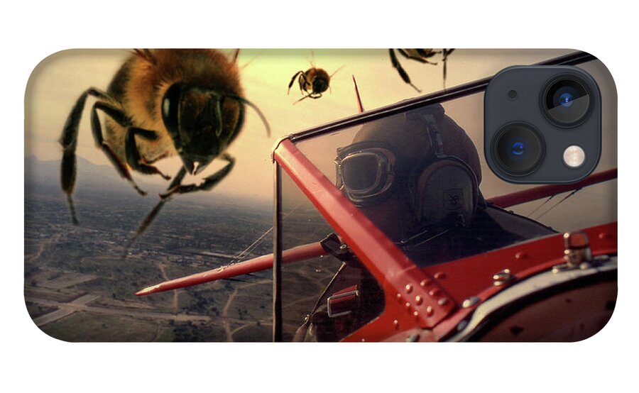 Fantasy iPhone 13 Case featuring the photograph Bee Attack 2 by Jim Painter