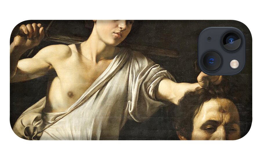 David iPhone 13 Case featuring the painting David with the Head of Goliath by Michelangelo Caravaggio