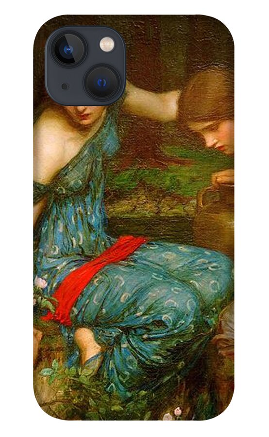 John William Waterhouse iPhone 13 Case featuring the painting Nymphs Finding the Head of Orpheus - 1905 by John William Waterhouse