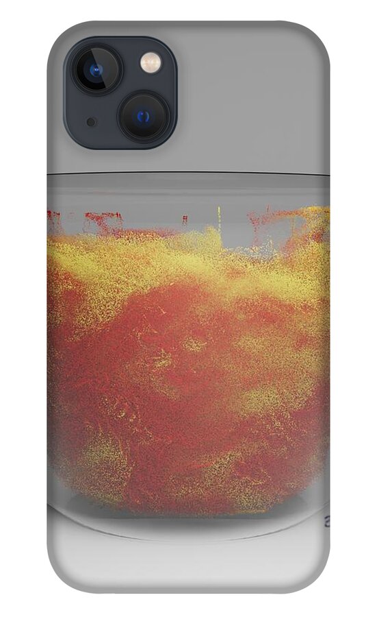 Nft iPhone 13 Case featuring the digital art 1 Pot Waves 2 by David Bridburg