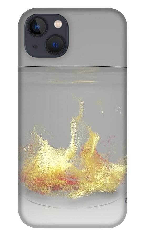 Nft iPhone 13 Case featuring the digital art 1 Pot Waves by David Bridburg