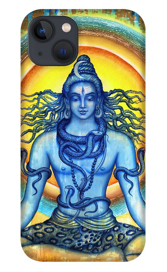 Shiva iPhone 13 Case featuring the painting Shiva #1 by Vrindavan Das