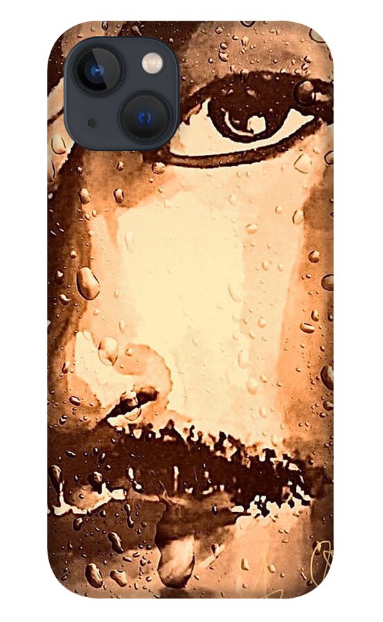  iPhone 13 Case featuring the painting Tears by Angie ONeal