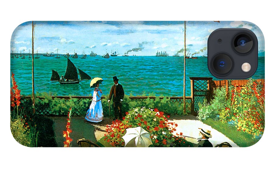 Claude Monet iPhone 13 Case featuring the painting Terrace at Sainte Adresse #1 by Claude Monet
