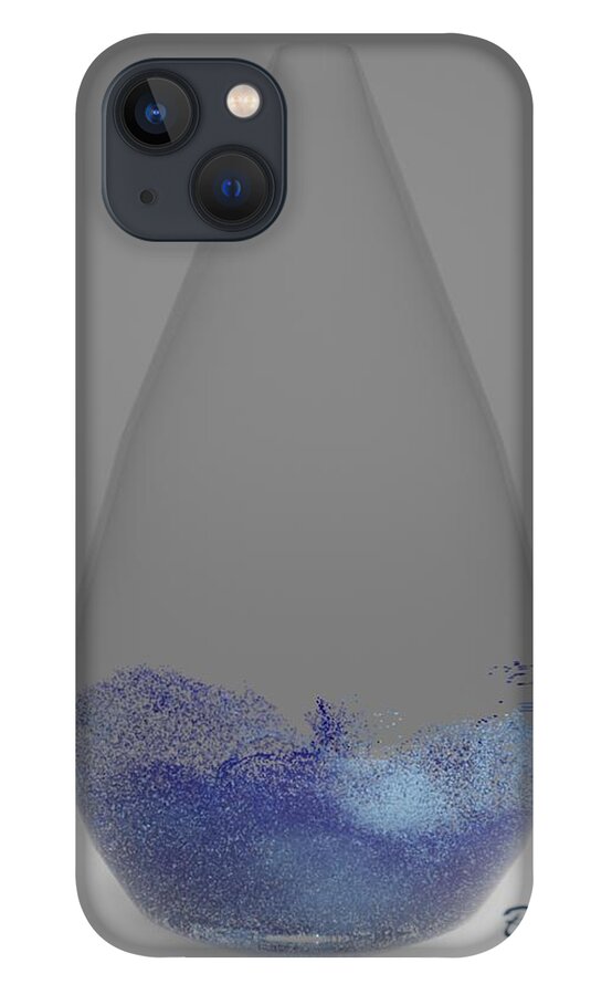 Nft iPhone 13 Case featuring the digital art 101 Rain Drop Wave by David Bridburg