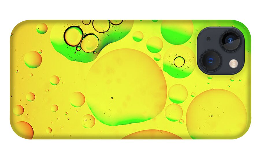 Fluid iPhone 13 Case featuring the photograph Abstract, image of oil, water and soap with colourful background #5 by Michalakis Ppalis