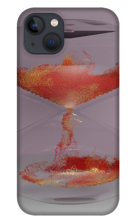 Nft iPhone 13 Case featuring the digital art 601 Hour Glass Waves by David Bridburg