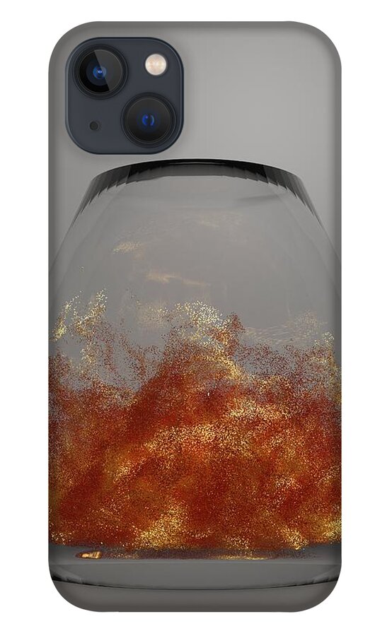 Nft iPhone 13 Case featuring the digital art 701 Citronella Waves 2 by David Bridburg