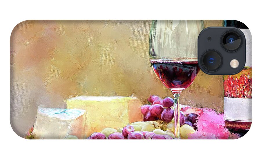 Red Wine Prints iPhone 13 Case featuring the mixed media A Cab at 5 by Colleen Taylor