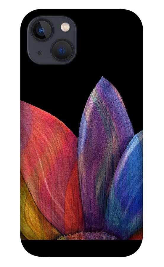 Abstract iPhone 13 Case featuring the digital art A Daisy's Elegance - Abstract by Ronald Mills