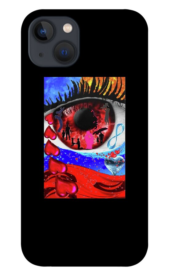 A Fathers Love Poem iPhone 13 Case featuring the digital art A Fathers Love Beholders Eye by Stephen Battel