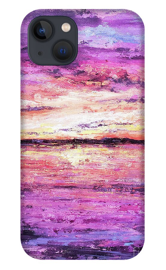 Sunrise iPhone 13 Case featuring the painting A New Day by Zan Savage