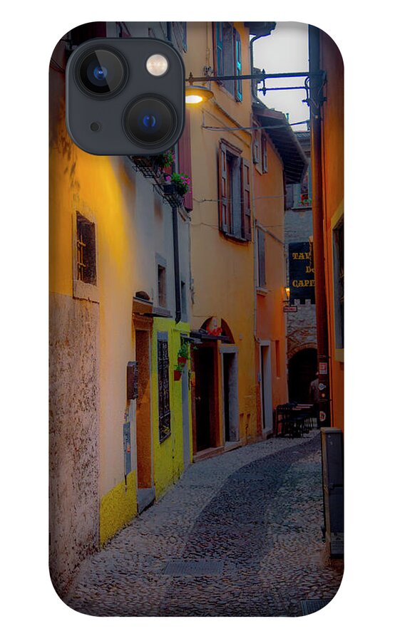 Tourism iPhone 13 Case featuring the photograph A Quiet Stroll in Malcesine by W Chris Fooshee