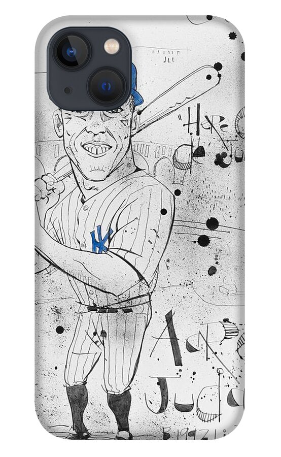  iPhone 13 Case featuring the drawing Aaron Judge by Phil Mckenney
