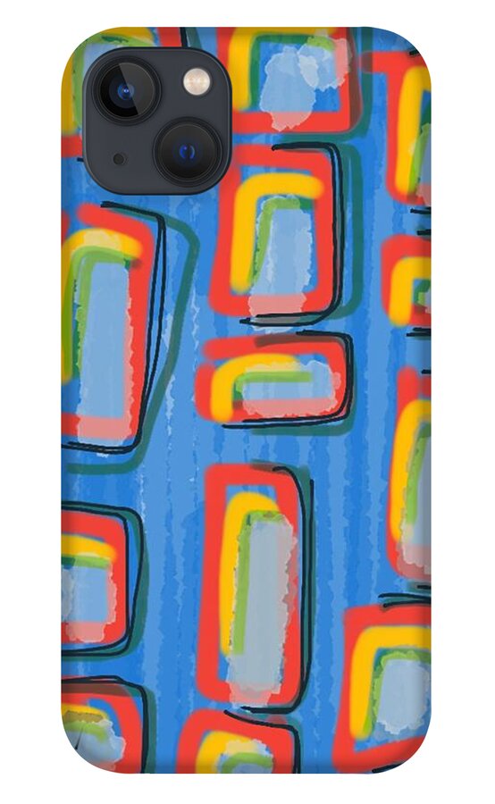 Abstract iPhone 13 Case featuring the digital art Abstract #1 by Ljev Rjadcenko