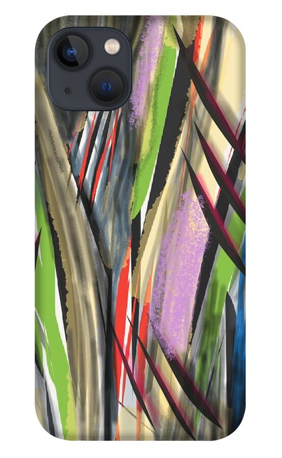 Abstract iPhone 13 Case featuring the digital art Abstract #2 by Ljev Rjadcenko