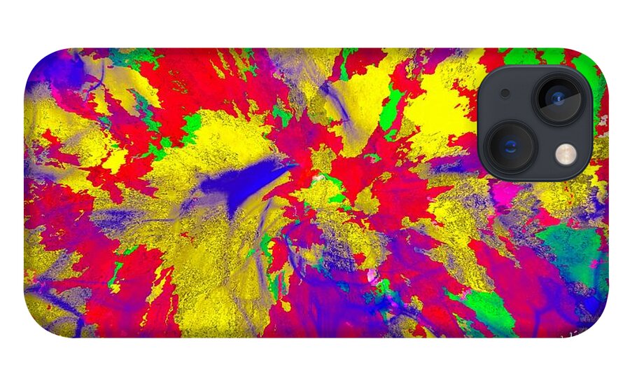 Digital Abstract Colorful iPhone 13 Case featuring the digital art Abstract by Bob Shimer