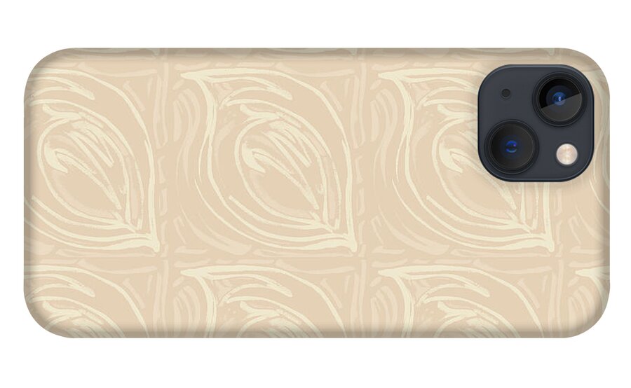 Abstract iPhone 13 Case featuring the digital art Abstract Leaf Print Tribal Tropical by Sand And Chi