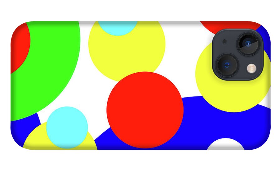 Circle iPhone 13 Case featuring the digital art Abstract Pattern with Circles by Amelia Pearn
