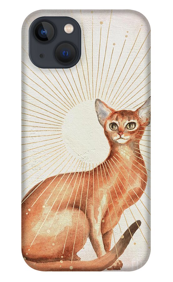 Abyssinian Cat iPhone 13 Case featuring the painting Abyssinian Cat by Garden Of Delights