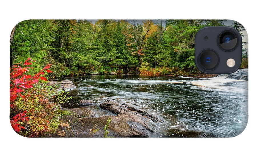Fall iPhone 13 Case featuring the photograph Adirondacks Autumn at Bog River Falls 2 by Ron Long Ltd Photography