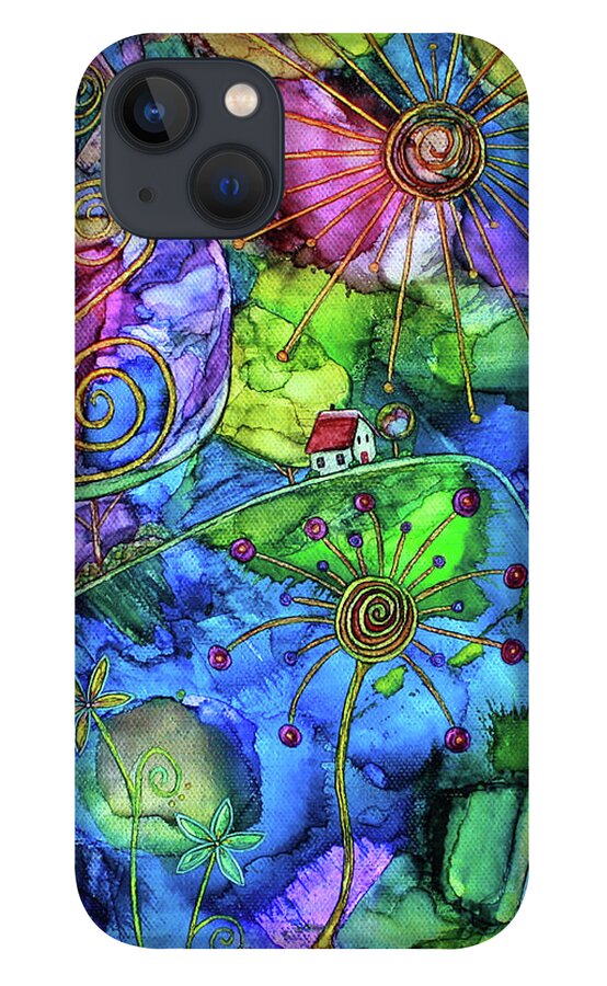 Dreamscape iPhone 13 Case featuring the painting Aetheria by Winona's Sunshyne