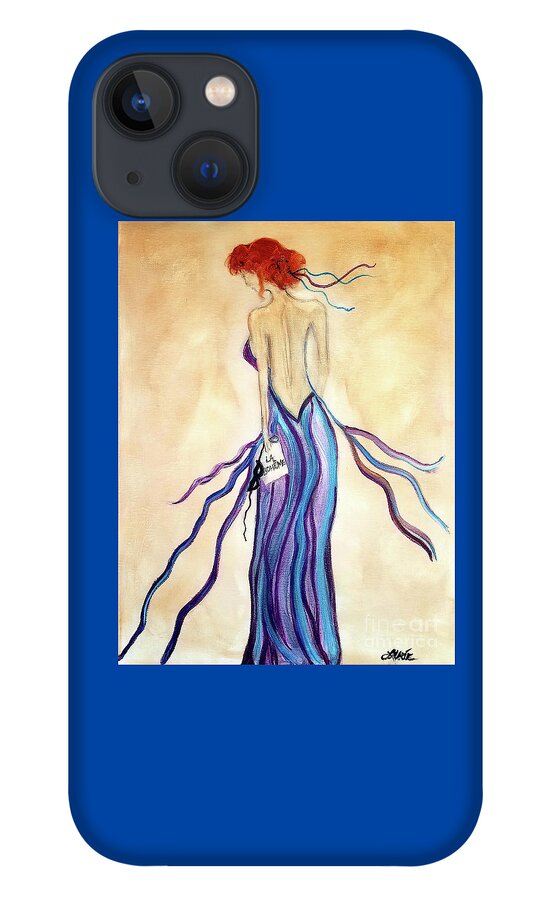 Mask iPhone 13 Case featuring the painting After the Opera by Artist Linda Marie