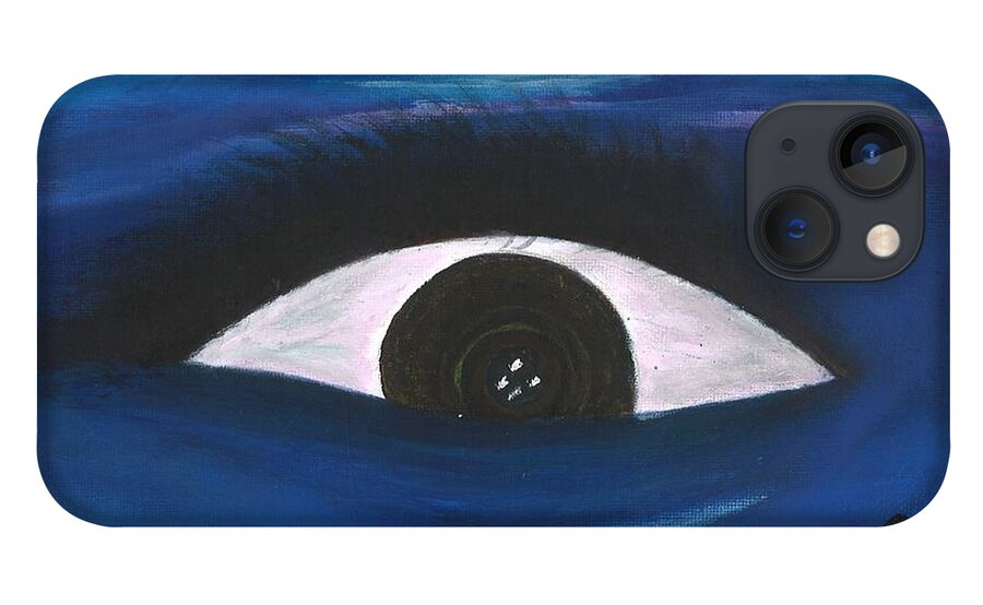 Eye iPhone 13 Case featuring the painting All About Emotions by Esoteric Gardens KN