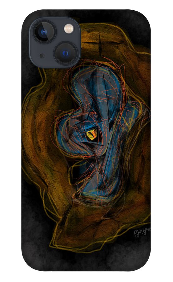 Amoeba iPhone 13 Case featuring the digital art Amoeba #43 by Ljev Rjadcenko