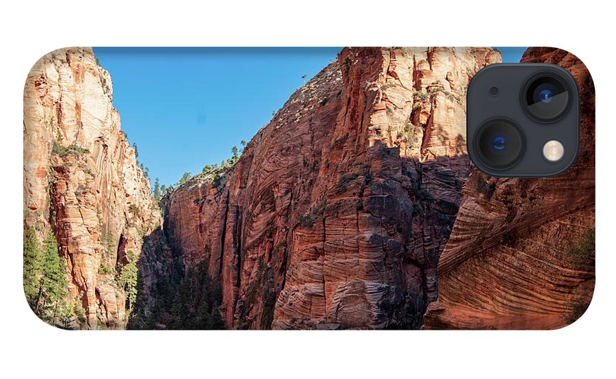 Scenics iPhone 13 Case featuring the photograph Angles Landing Rock Waves by Nathan Wasylewski