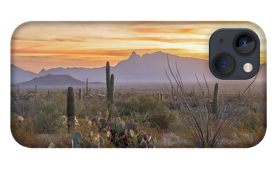 Desert iPhone 13 Case featuring the photograph Another Sonoran Sunrise by Jeff Hubbard