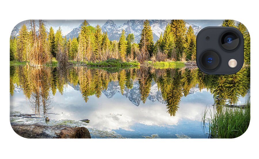 Grand Tetons iPhone 13 Case featuring the photograph Another View of the Tetons from the Schwabacher Landing by Belinda Greb