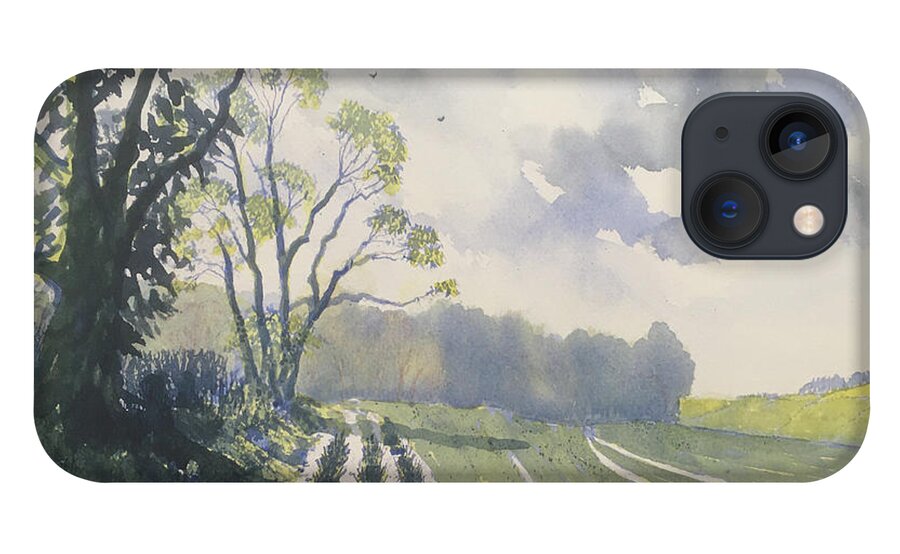 Watercolour iPhone 13 Case featuring the painting Approach to Zig Zag Woods by Glenn Marshall