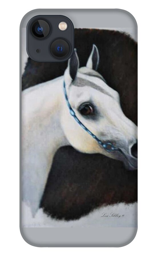 Horses iPhone 13 Case featuring the drawing Arabian Horse Head by Loxi Sibley