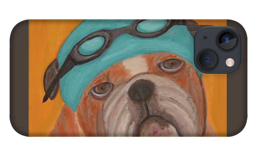 Dogs iPhone 13 Case featuring the painting Arthur After Swimming by Anita Hummel