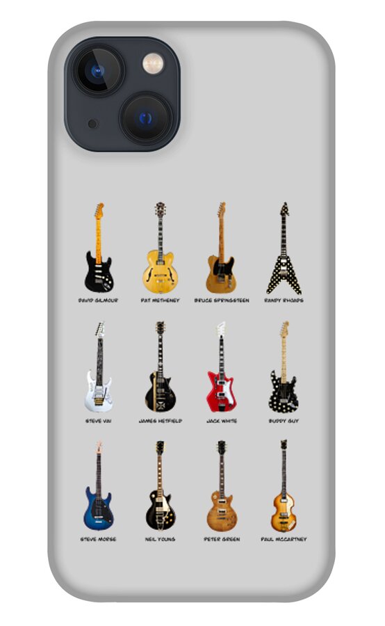 Fender Stratocaster iPhone 13 Case featuring the photograph Guitar Icons No2 by Mark Rogan