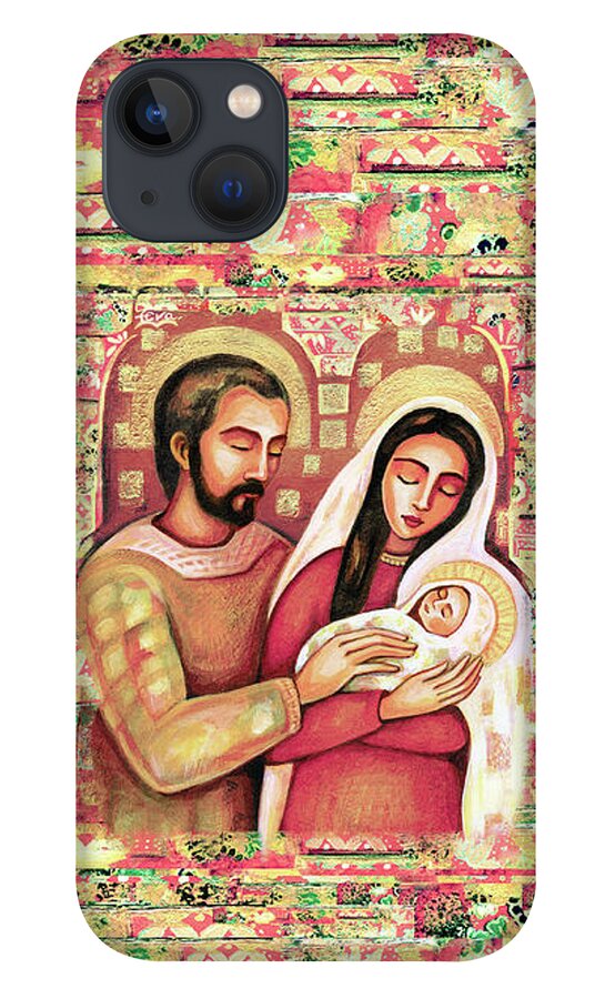 Holy Family iPhone 13 Case featuring the painting Holy Family by Eva Campbell