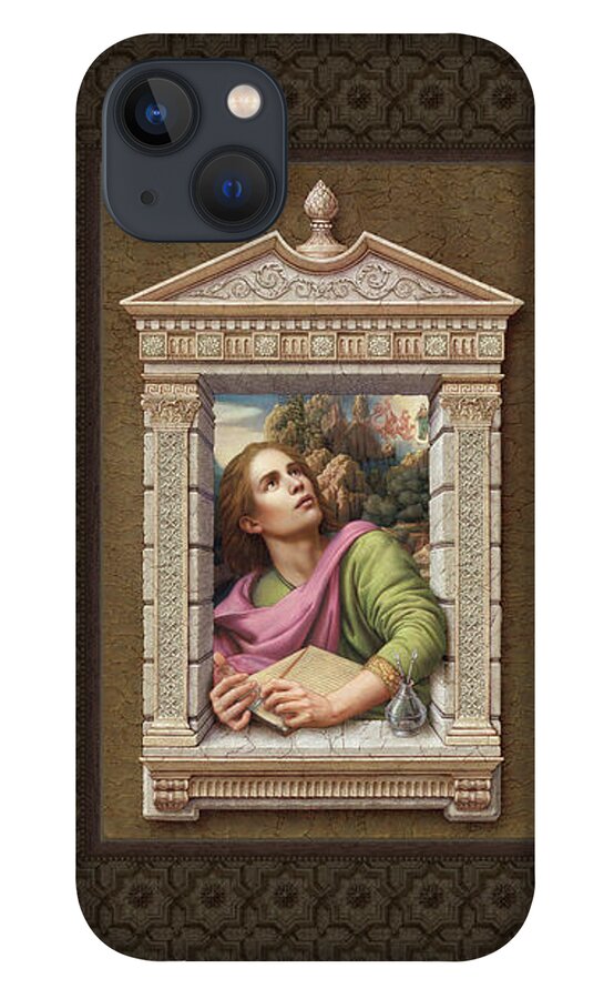 Christian Art iPhone 13 Case featuring the painting St. John of Patmos 2 by Kurt Wenner