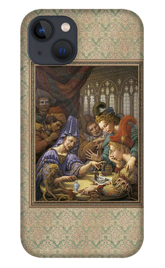 Fortune Teller iPhone 13 Case featuring the pastel The Fortune Teller by Kurt Wenner
