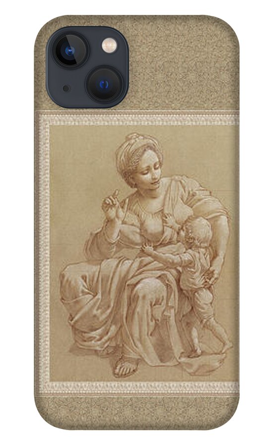 Madonna iPhone 13 Case featuring the painting Madonna and Child by Kurt Wenner