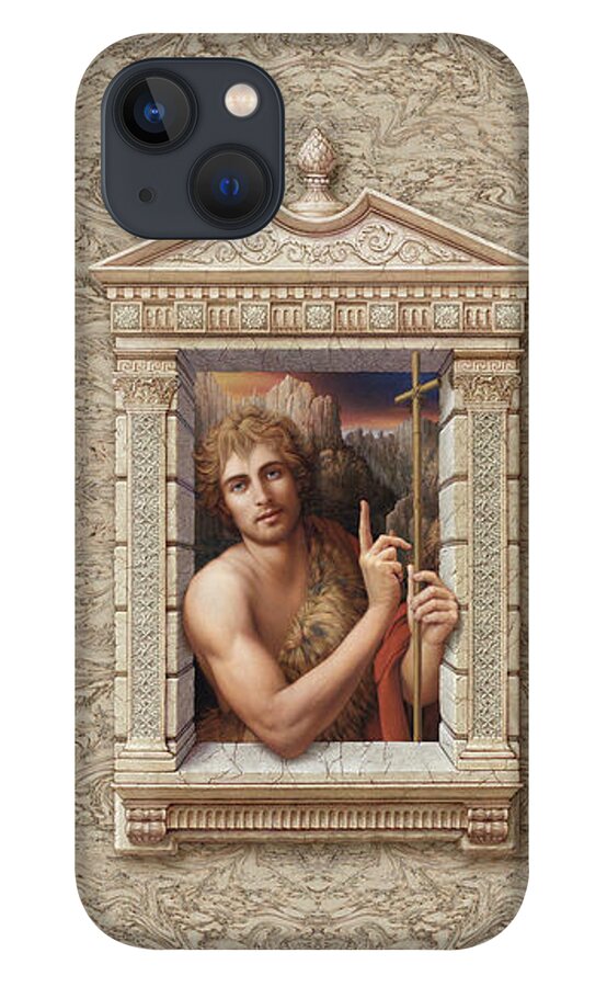 Christian Art iPhone 13 Case featuring the painting St. John the Baptist by Kurt Wenner